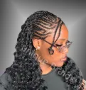 Boho knotless braids